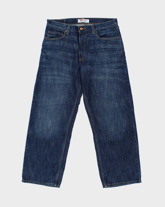 Vintage '04 Y2K Levi's '569 Loose Straight' Mid-Rise Indigo Denim Relaxed Fit Jeans - W36 L30