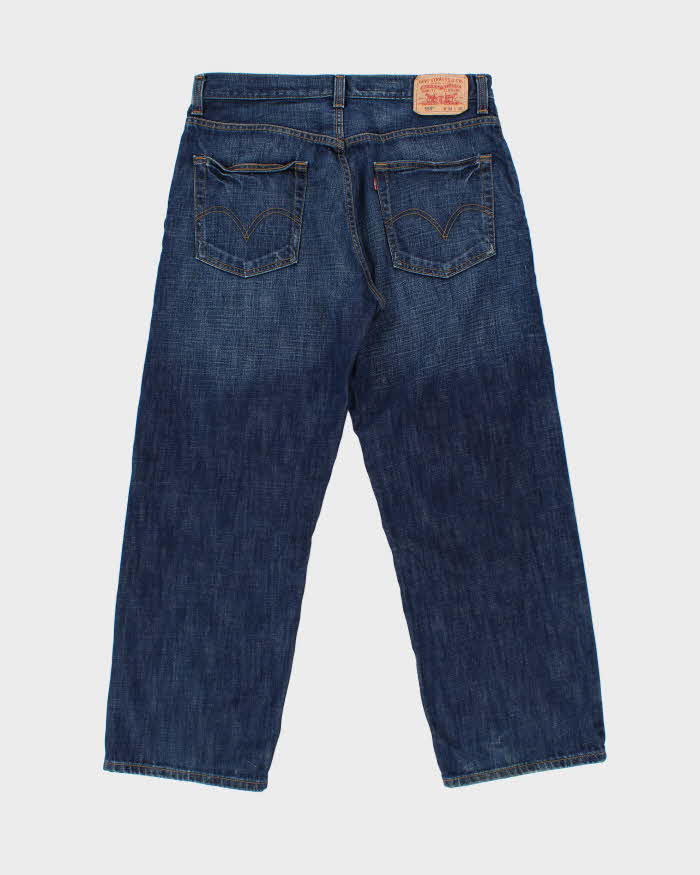 Vintage '04 Y2K Levi's '569 Loose Straight' Mid-Rise Indigo Denim Relaxed Fit Jeans - W36 L30