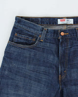 Vintage '04 Y2K Levi's '569 Loose Straight' Mid-Rise Indigo Denim Relaxed Fit Jeans - W36 L30