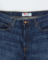 Vintage '04 Y2K Levi's '569 Loose Straight' Mid-Rise Indigo Denim Relaxed Fit Jeans - W36 L30