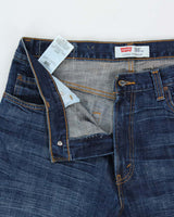 Vintage '04 Y2K Levi's '569 Loose Straight' Mid-Rise Indigo Denim Relaxed Fit Jeans - W36 L30