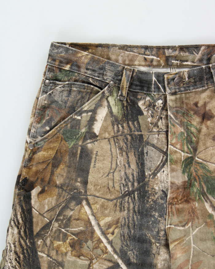 Vintage Y2K 00s Wrangler Pro Gear Realtree Camo Relaxed Fit Denim Carpenter Jeans - W34 L31