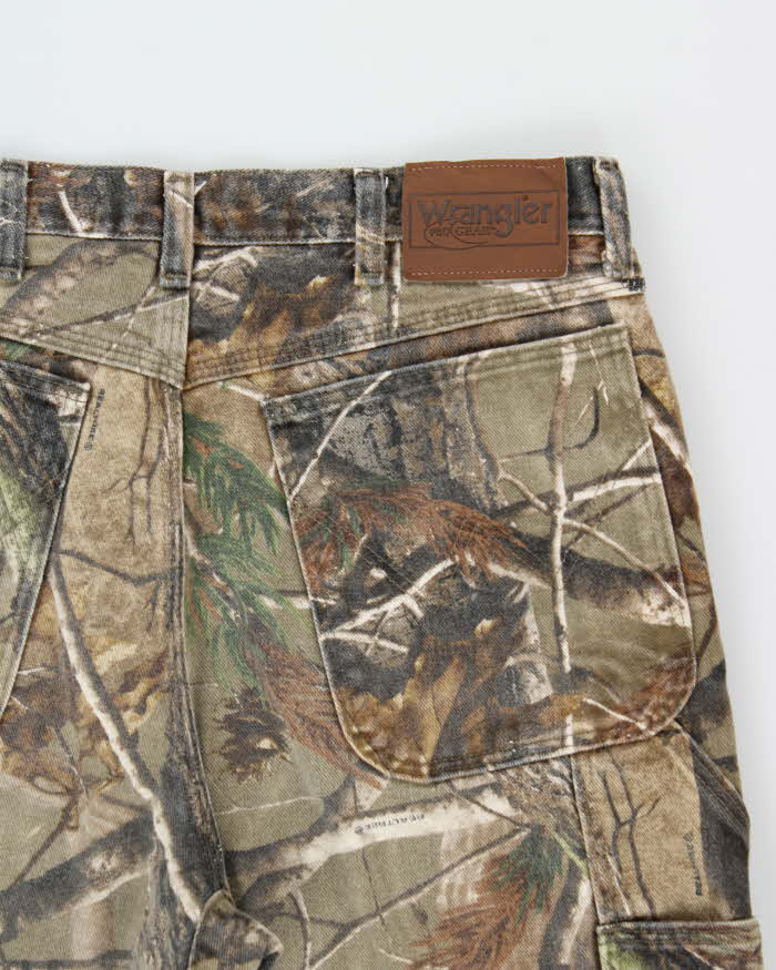 Vintage Y2K 00s Wrangler Pro Gear Realtree Camo Relaxed Fit Denim Carpenter Jeans - W34 L31