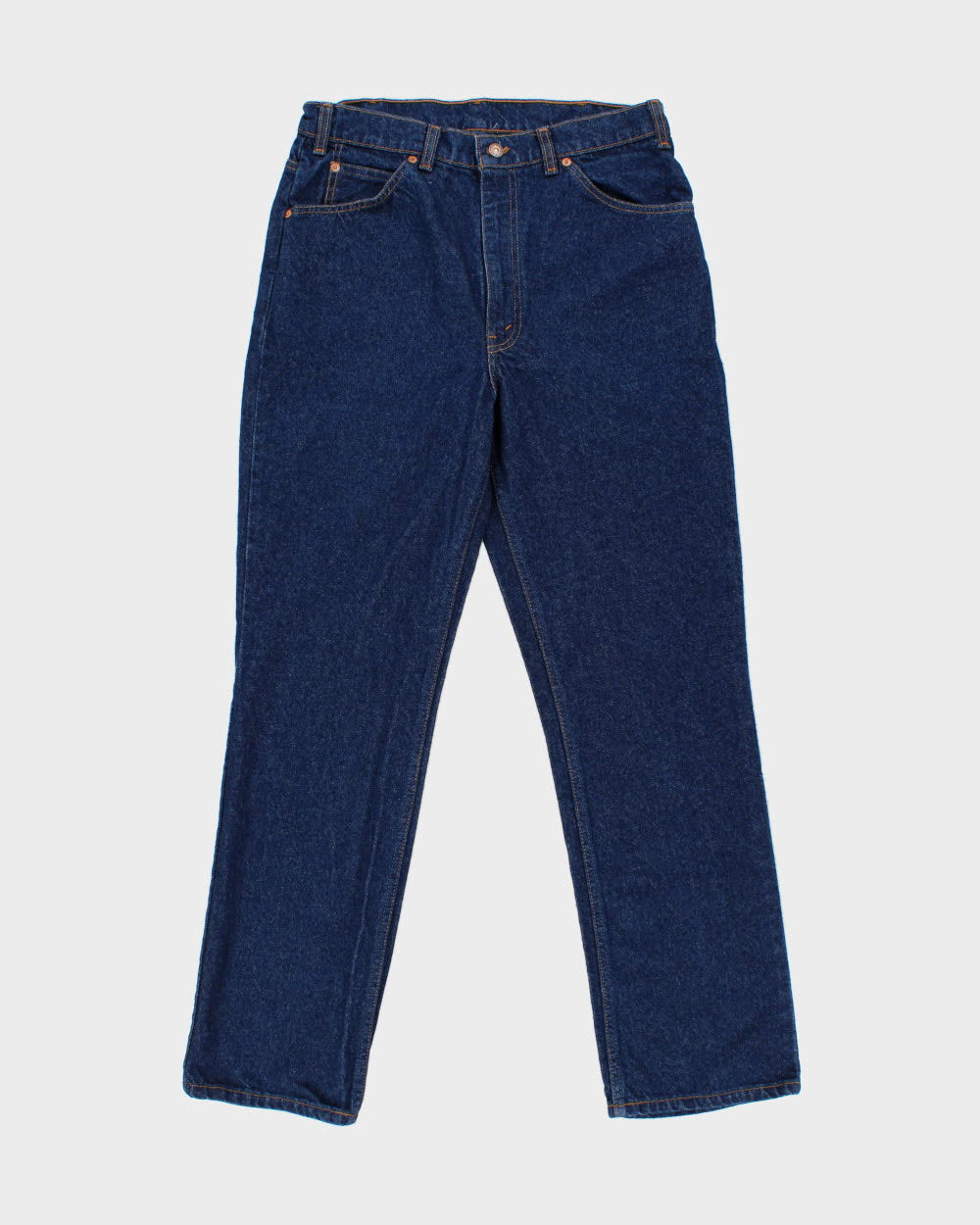 DS Vintage 1990 Levi's Orange Tab High-Rise Raw Indigo Denim Made In Canada Straight Leg Jeans - W32 L31