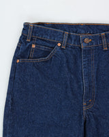 DS Vintage 1990 Levi's Orange Tab High-Rise Raw Indigo Denim Made In Canada Straight Leg Jeans - W32 L31