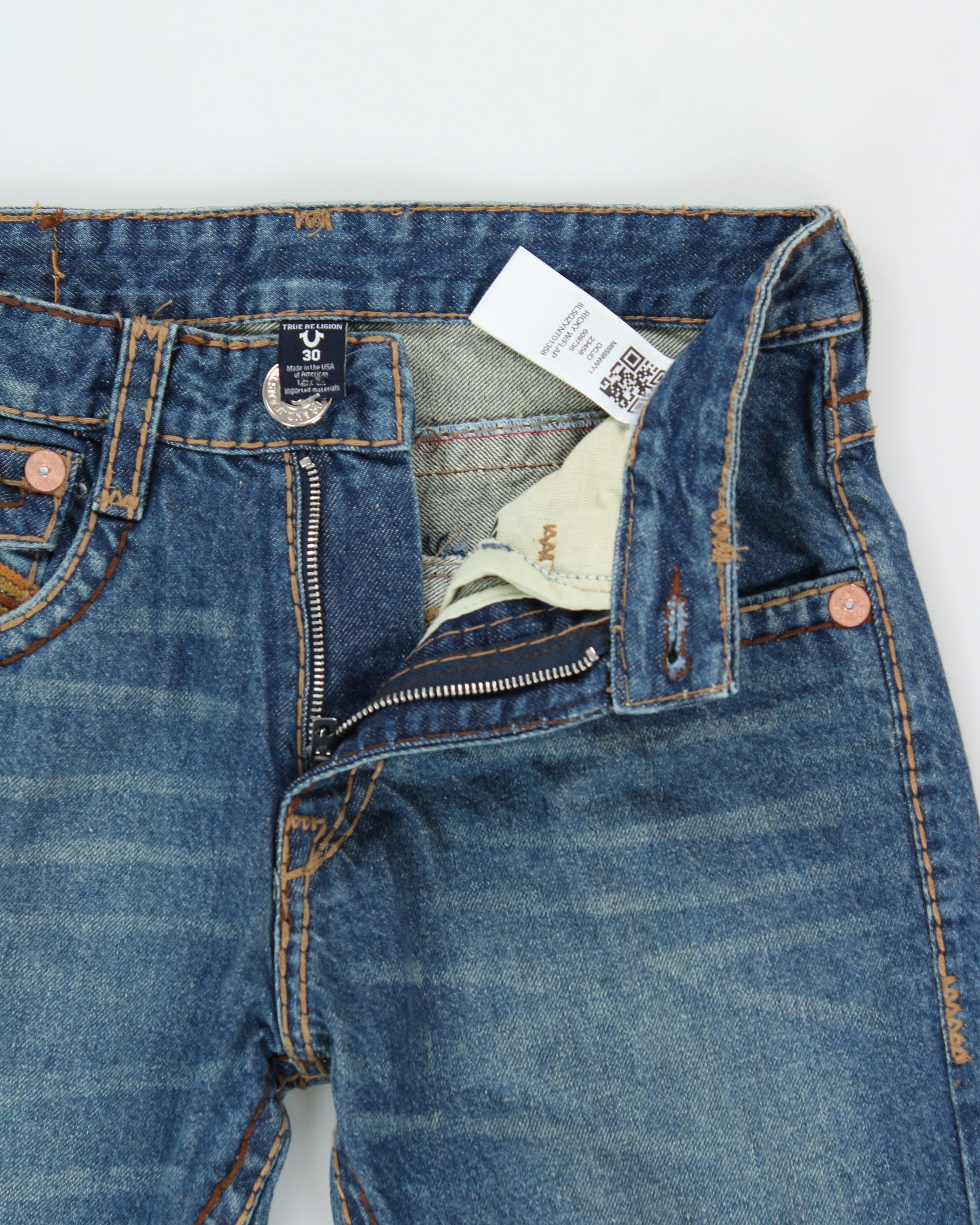 Vintage Y2K 2000s True Religion Made In USA 'Ricky' Relaxed Fit Jeans - W30 L27