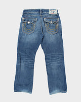 Vintage Y2K 2000s True Religion 'Nat' Straight Relaxed Fit Jeans - W35 L30