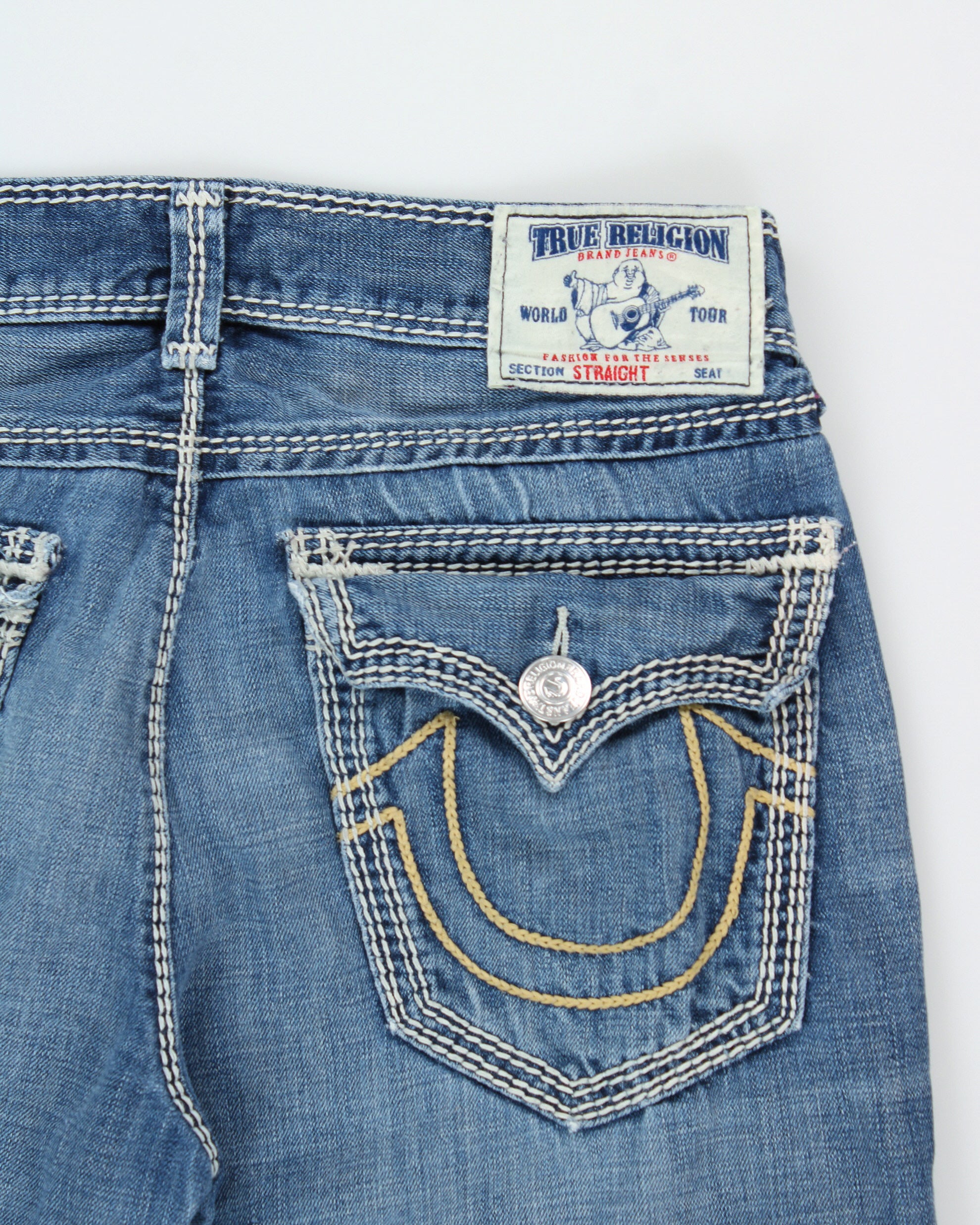 Vintage Y2K 2000s True Religion 'Nat' Straight Relaxed Fit Jeans - W35 L30