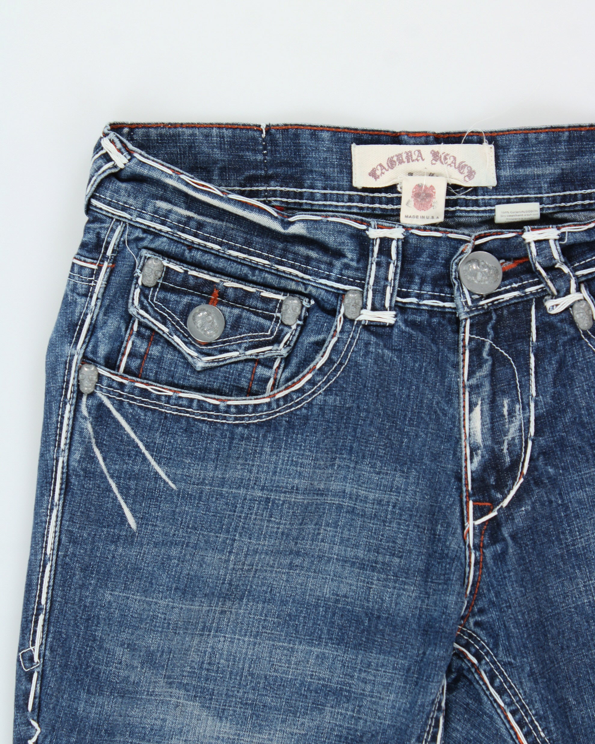Vintage Y2K 2000s Laguna Beach Made In USA Twisted Relaxed Fit Jeans - W30 L30