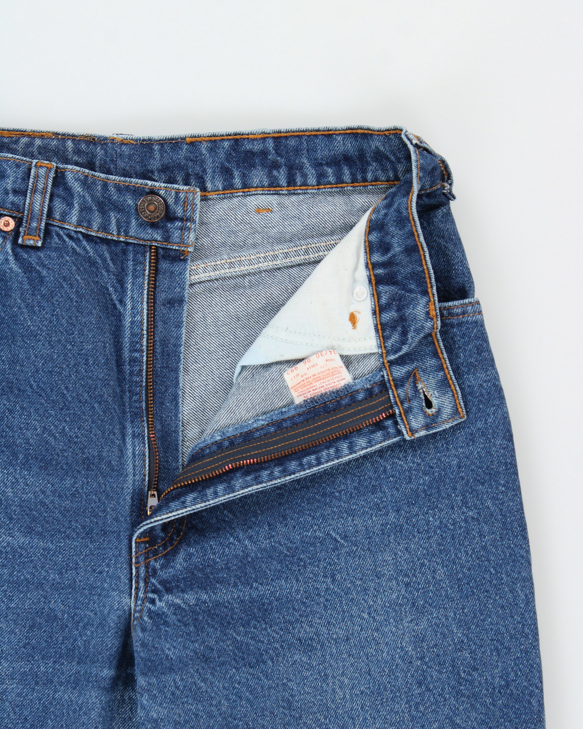 Vintage 1992 Levi's 619 Orange Tab Made In Canada Mid-Rise Leather Patch Straight Leg Jeans - W30 L30