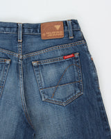 Vintage Y2K 00s Guess Premium Mid-Rise Distressed Indigo Wash Wide Leg Denim Jeans - W30 L30