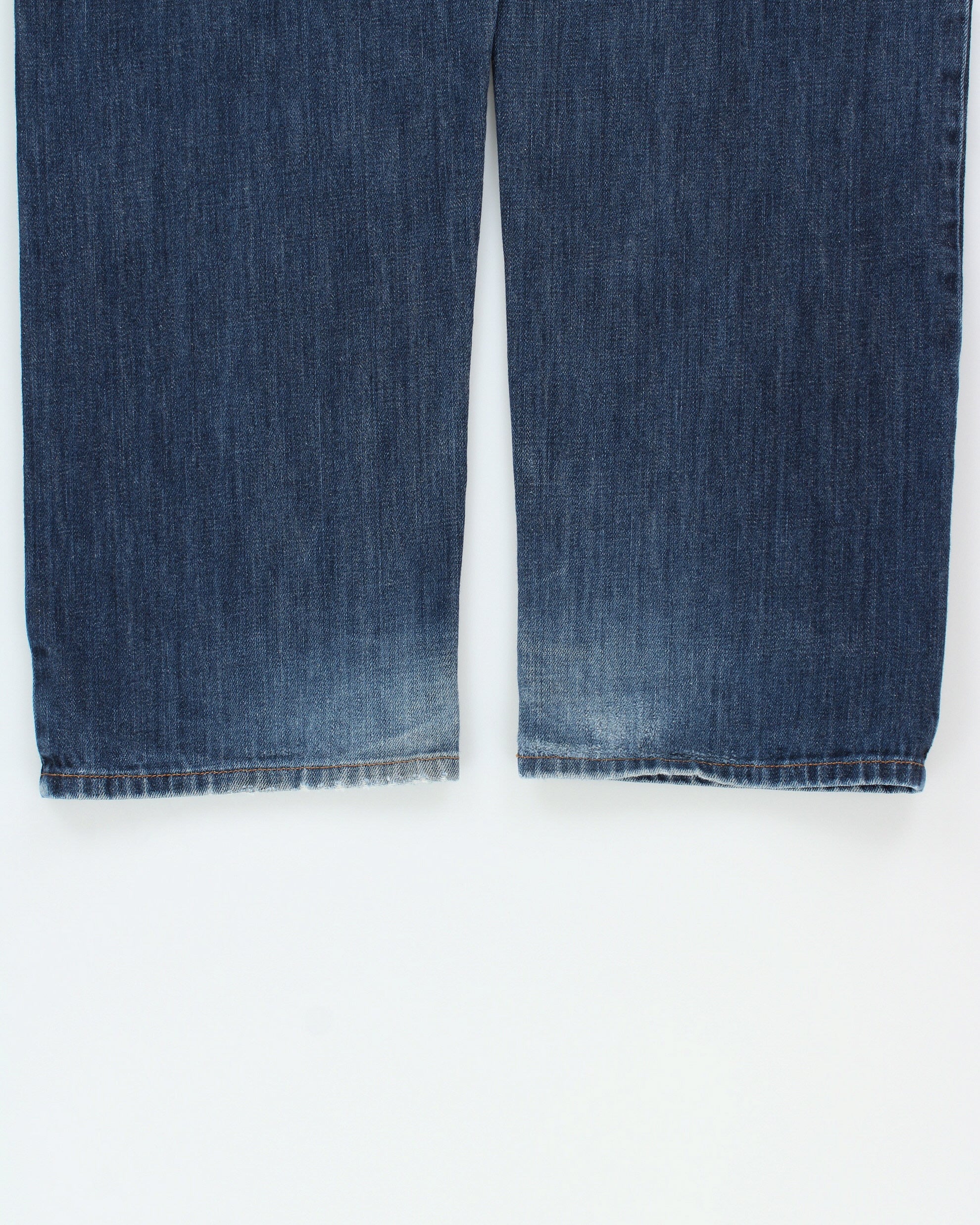 Vintage Y2K 00s Guess Premium Mid-Rise Distressed Indigo Wash Wide Leg Denim Jeans - W30 L30
