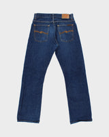 Vintage Nudie Jeans Mid-Rise Regular Alf Dry Heavy Indigo Denim Straight Leg Bootcut Jeans - W32 L32