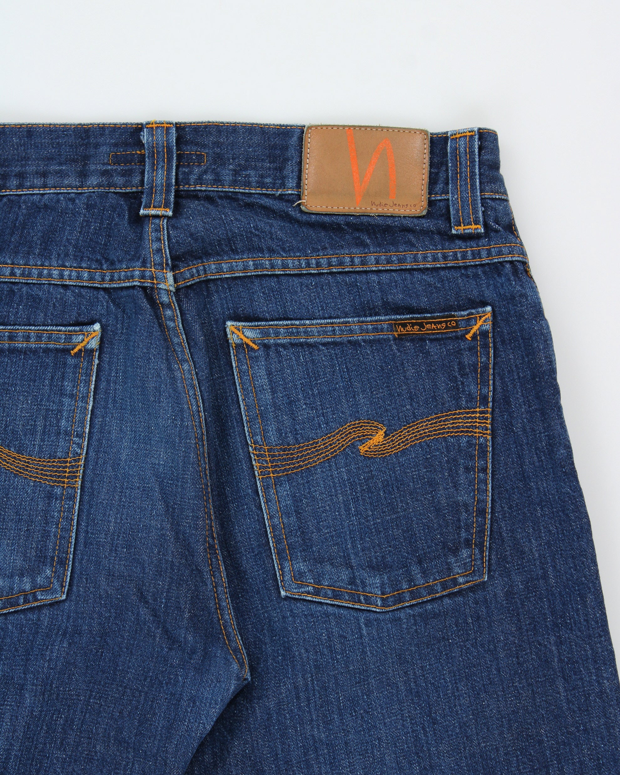 Vintage Nudie Jeans Mid-Rise Regular Alf Dry Heavy Indigo Denim Straight Leg Bootcut Jeans - W32 L32