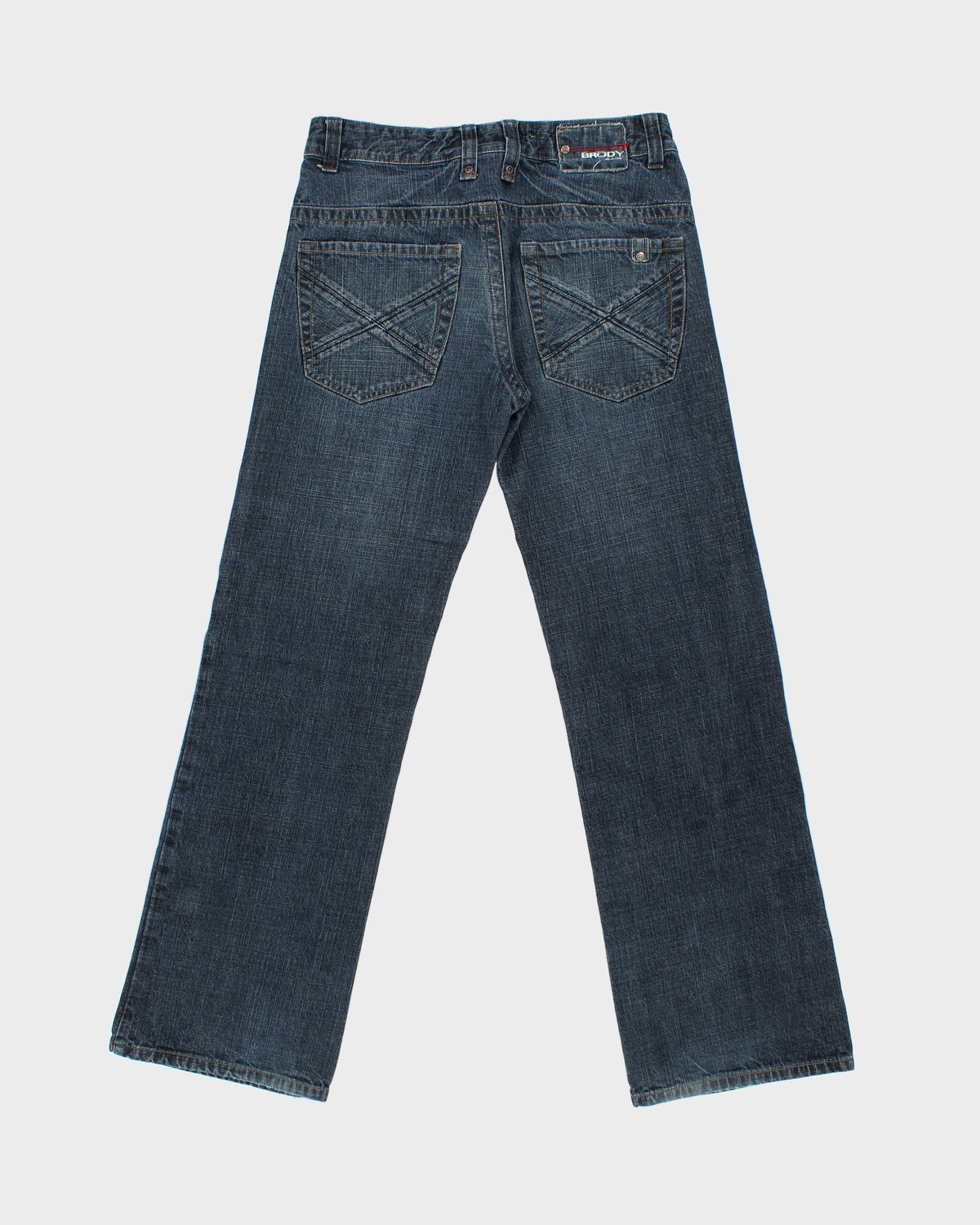 Vintage Y2K 00s Brody Low-Rise Stone Wash Denim Wide Leg 'Dylan' Jeans - W30 L32