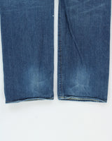 Vintage A Bathing Ape 'Ape Is Bathing' Mid-Rise Paint Splatter Straight Leg Buckle-Back Carpenter Jeans - W33 L32