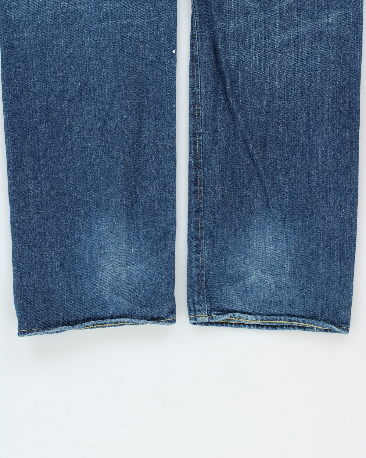 Vintage A Bathing Ape 'Ape Is Bathing' Mid-Rise Paint Splatter Straight Leg Buckle-Back Carpenter Jeans - W33 L32
