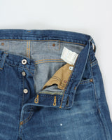 Vintage A Bathing Ape 'Ape Is Bathing' Mid-Rise Paint Splatter Straight Leg Buckle-Back Carpenter Jeans - W33 L32