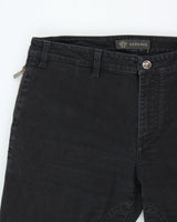 AW2016 Versace Black Low-Rise Slim Fit Motorcycle Denim Biker Jeans - W35 L30