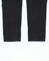 AW2016 Versace Black Low-Rise Slim Fit Motorcycle Denim Biker Jeans - W35 L30