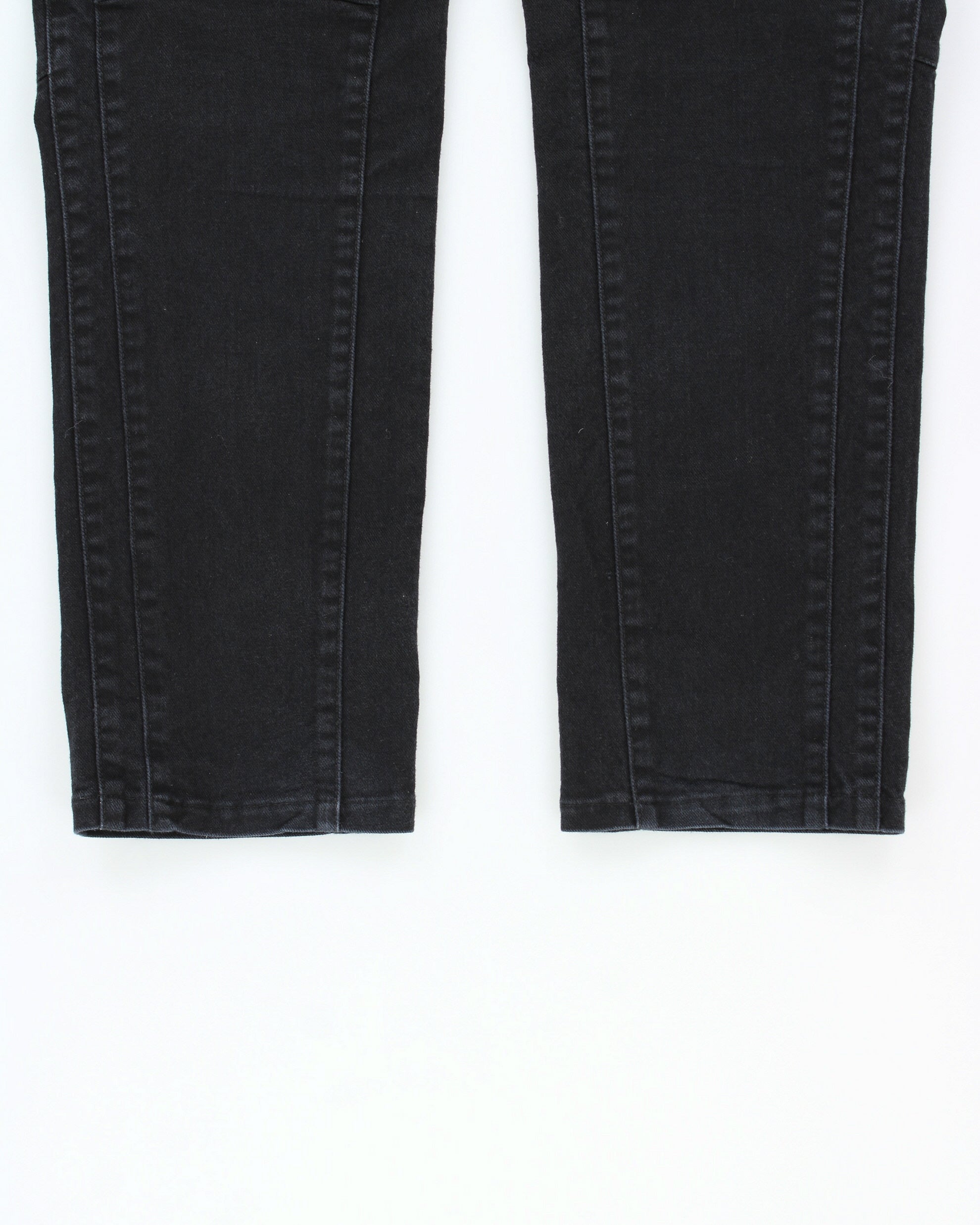 AW2016 Versace Black Low-Rise Slim Fit Motorcycle Denim Biker Jeans - W35 L30