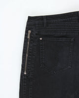 AW2016 Versace Black Low-Rise Slim Fit Motorcycle Denim Biker Jeans - W35 L30