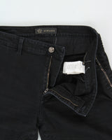 AW2016 Versace Black Low-Rise Slim Fit Motorcycle Denim Biker Jeans - W35 L30