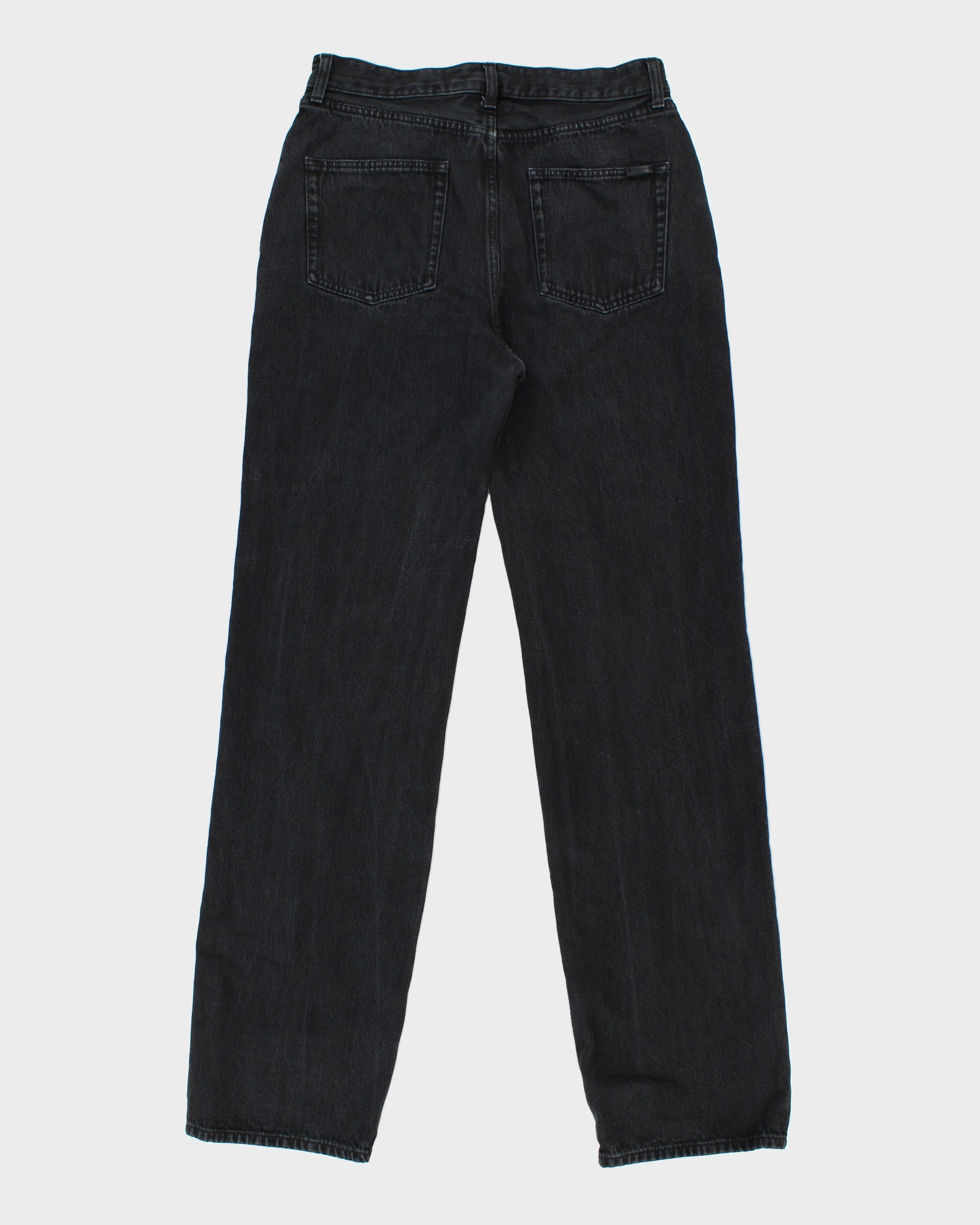 FW2023 Saint Laurent D64 Black Mid-Rise Button Fly Classic Cut Straight Leg Denim Jeans - W32 L35