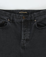 FW2023 Saint Laurent D64 Black Mid-Rise Button Fly Classic Cut Straight Leg Denim Jeans - W32 L35