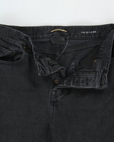 FW2023 Saint Laurent D64 Black Mid-Rise Button Fly Classic Cut Straight Leg Denim Jeans - W32 L35