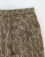 Vintage 1990s Mossy Oak Bottom Land Mid-Rise Realtree Camo Relaxed Fit Straight Leg Denim Jeans - W33 L30