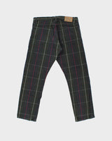 Vintage Polo Ralph Lauren Tartan Mid-Rise Varick Slim Straight Leg Denim Jeans - W34 L30