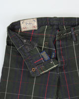 Vintage Polo Ralph Lauren Tartan Mid-Rise Varick Slim Straight Leg Denim Jeans - W34 L30