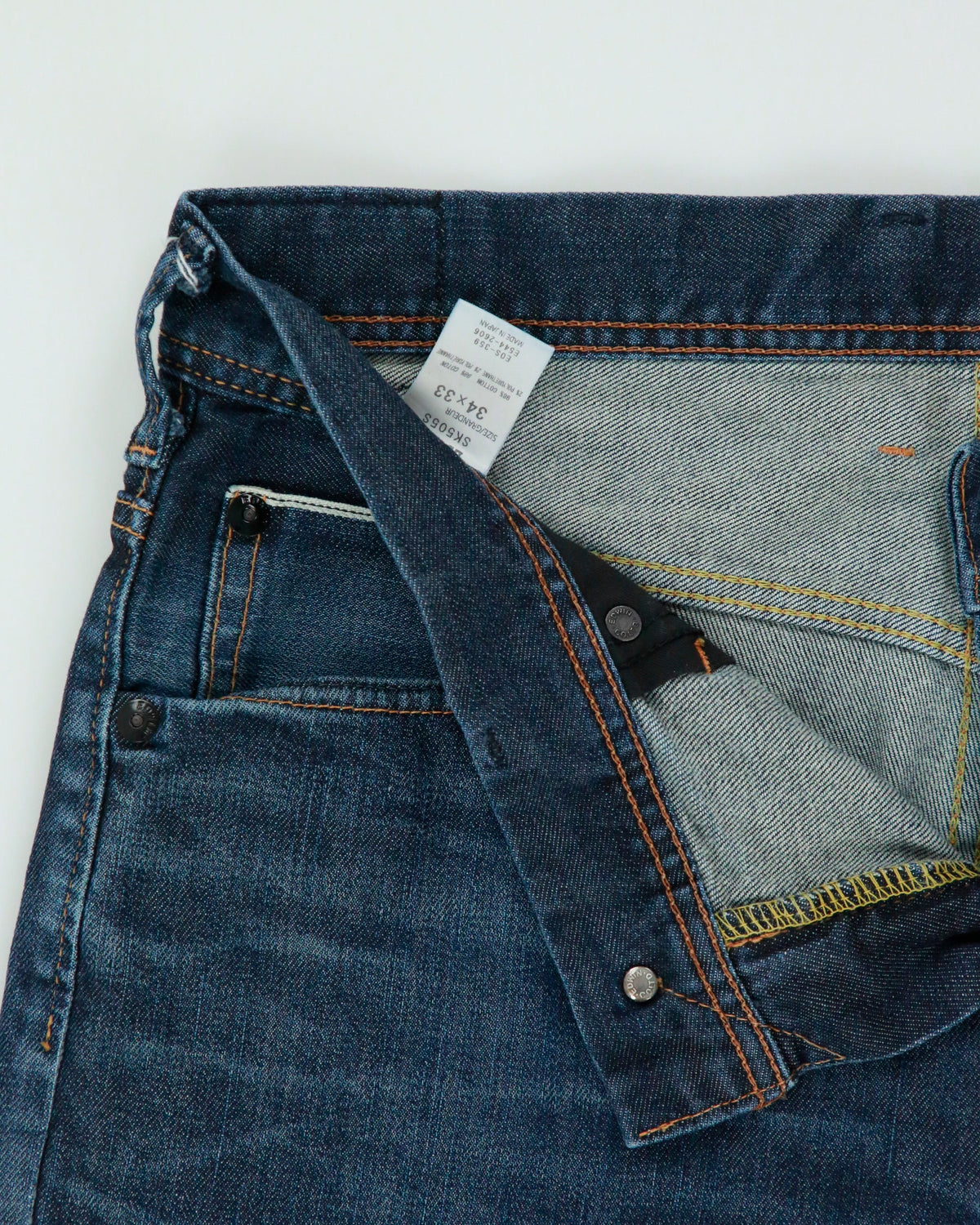 Vintage Edwin SEN SK505S Selvedge Slim Fit Jeans - W35 L28