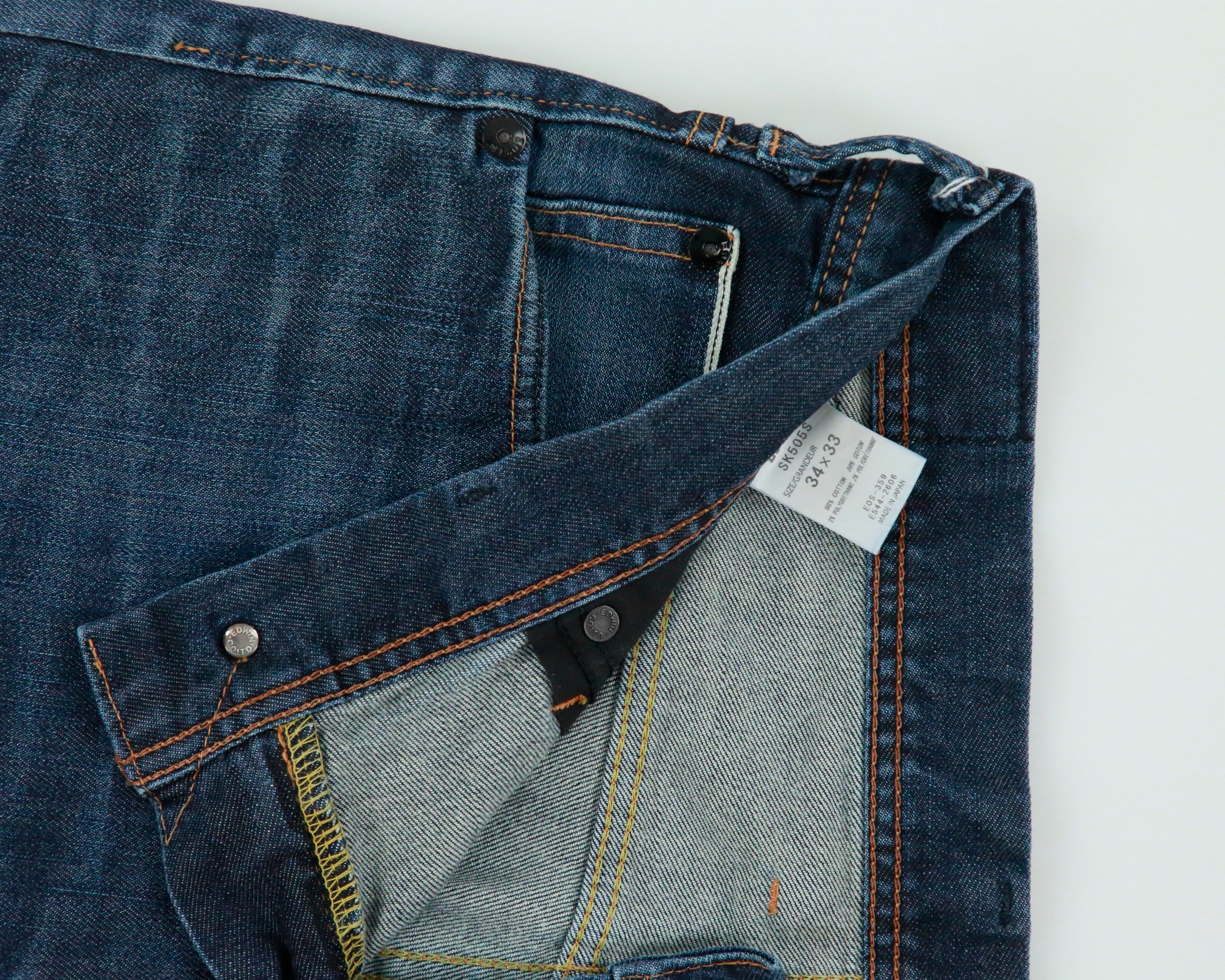 Vintage Edwin SEN SK505S Selvedge Slim Fit Jeans - W35 L28