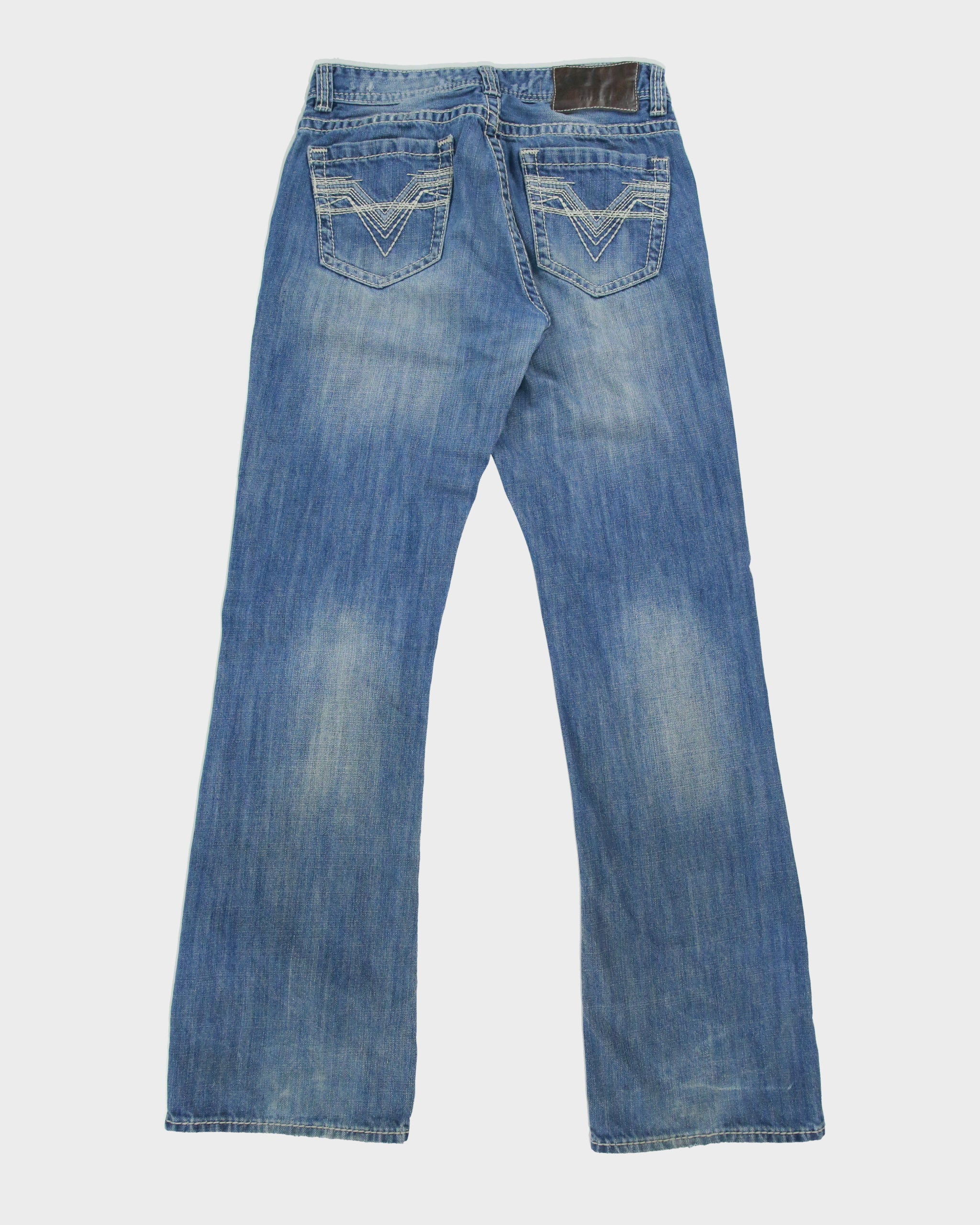 Vintage Y2K 00s Rock &amp; Roll Cowboy Relaxed Bootcut Jeans - W32 L34