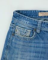 Vintage Y2K 00s Rock &amp; Roll Cowboy Relaxed Bootcut Jeans - W32 L34
