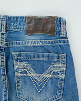 Vintage Y2K 00s Rock &amp; Roll Cowboy Relaxed Bootcut Jeans - W32 L34