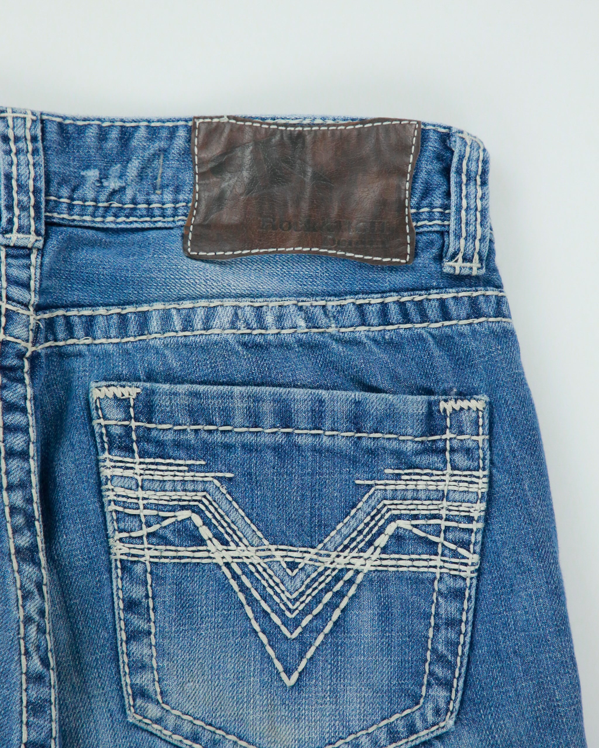 Vintage Y2K 00s Rock &amp; Roll Cowboy Relaxed Bootcut Jeans - W32 L34