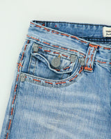 Vintage Y2K 00s Laguna Beach Embroidered Pocket Relaxed Wide Fit Jeans - W30 L29