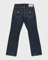Vintage Y2k 00s True Religion 'Straight' Dark Wash Jeans - W32 L32