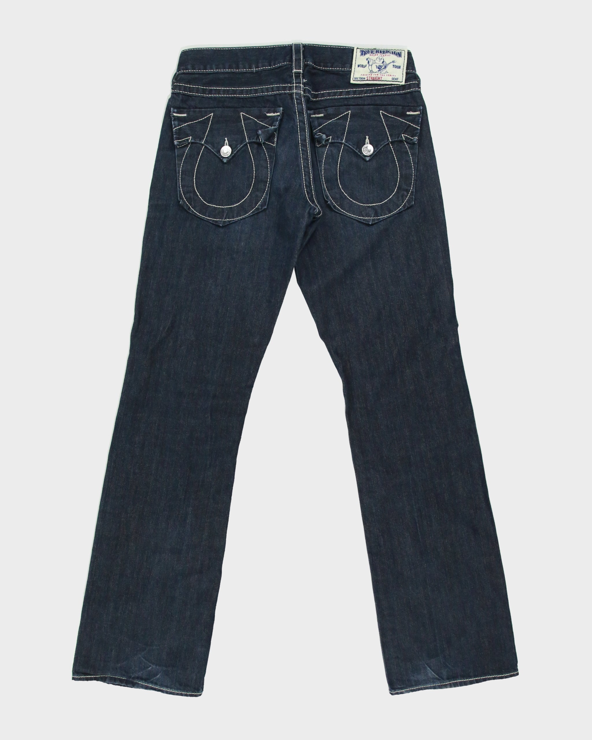 Vintage Y2k 00s True Religion 'Straight' Dark Wash Jeans - W32 L32