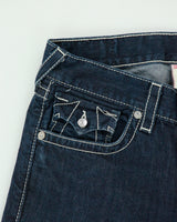 Vintage Y2k 00s True Religion 'Straight' Dark Wash Jeans - W32 L32