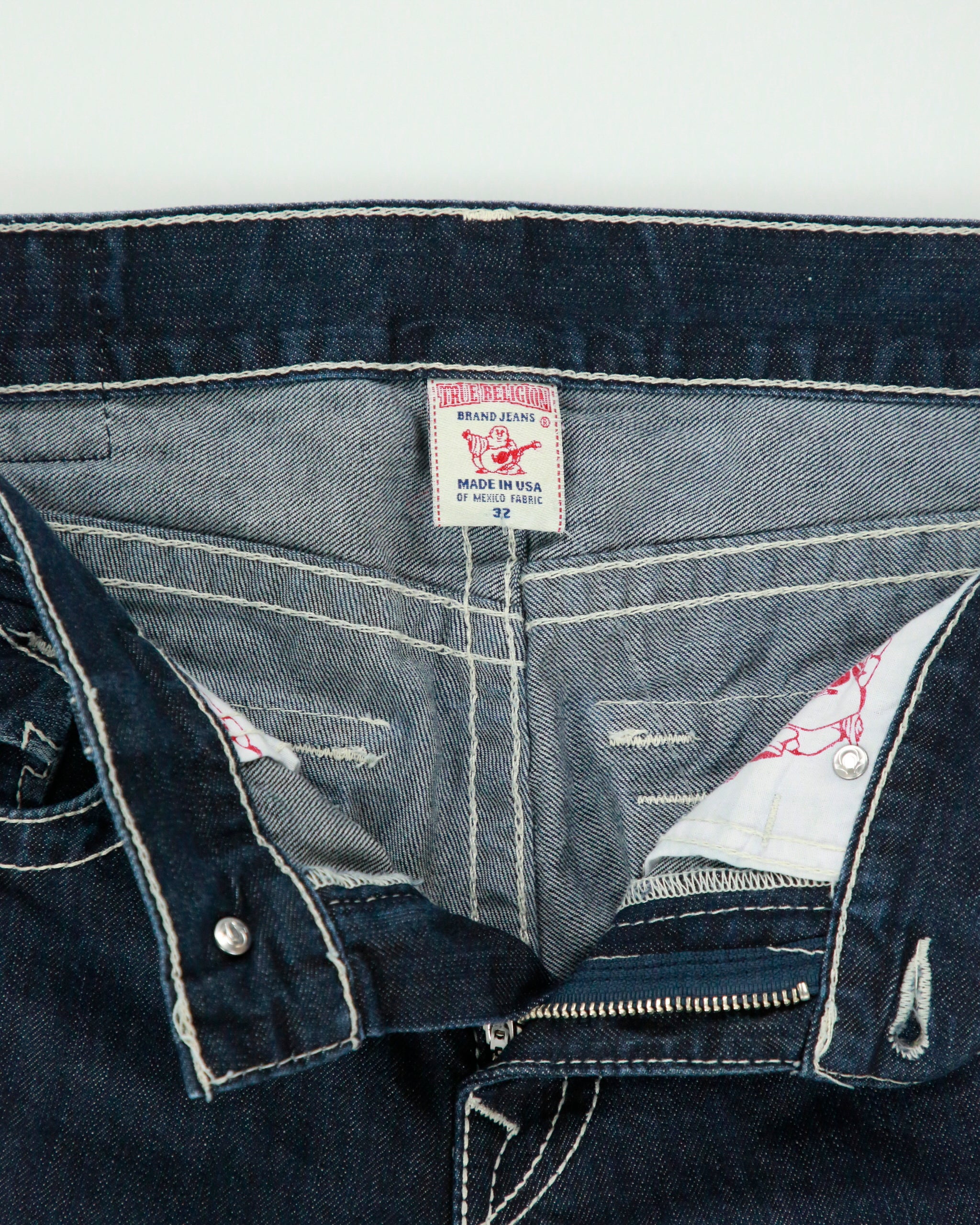 Vintage Y2k 00s True Religion 'Straight' Dark Wash Jeans - W32 L32