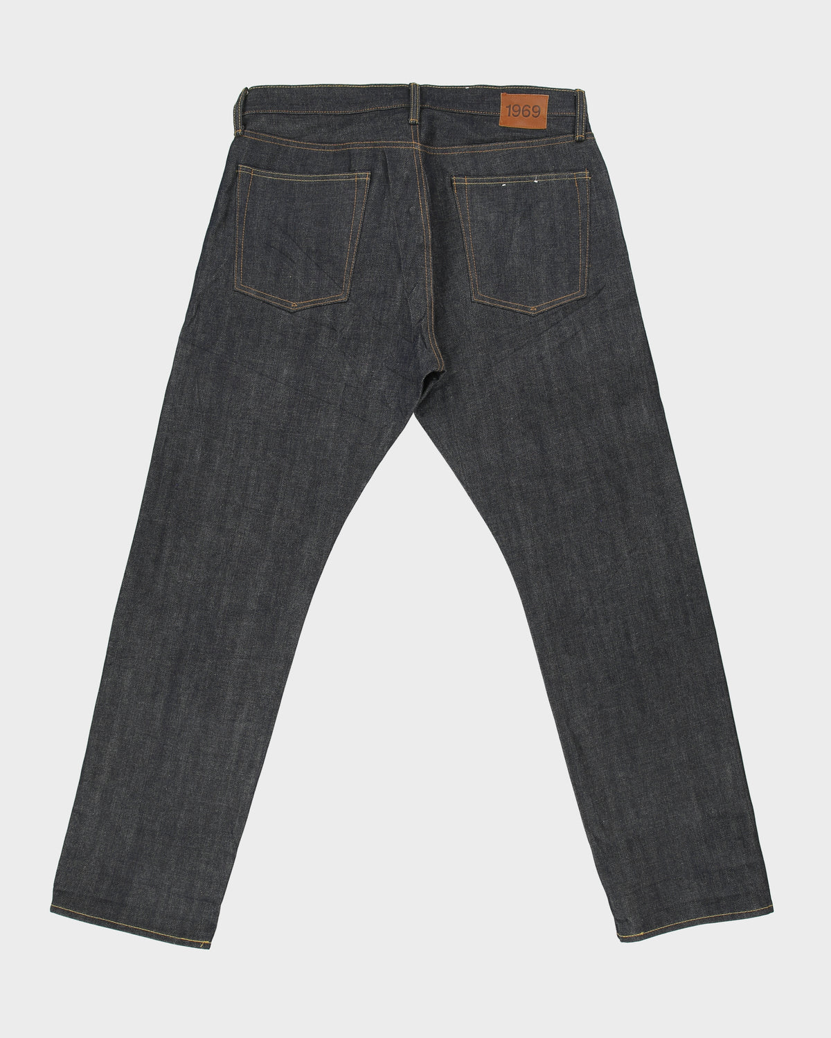 DS GAP 1969 13oz Japanese Kaihara Raw Selvedge Denim Mid Rise Straight Leg Jeans - W34 L32