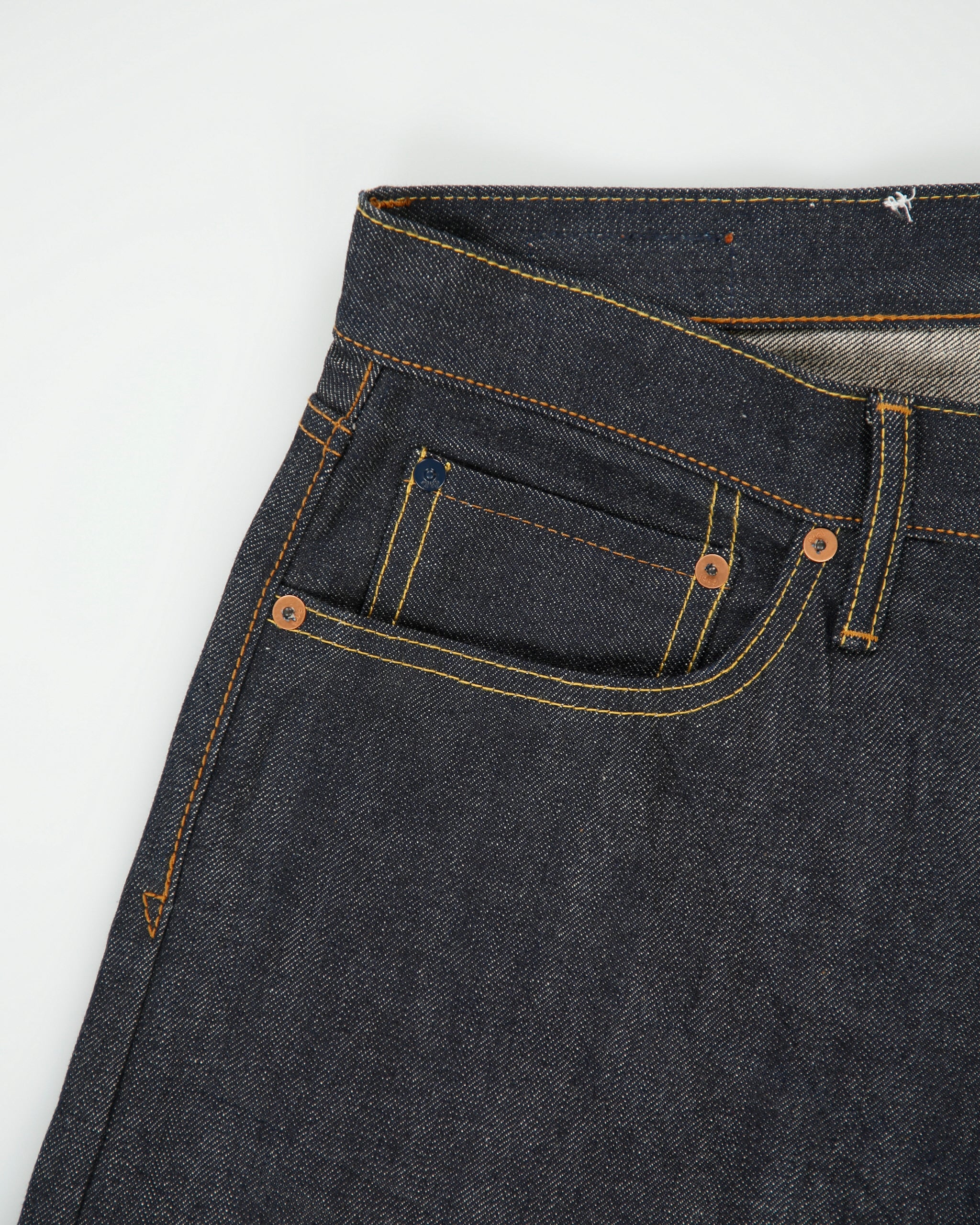 DS GAP 1969 13oz Japanese Kaihara Raw Selvedge Denim Mid Rise Straight Leg Jeans - W34 L32