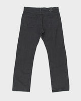 Vintage F/W 2009 Louis Vuitton By Marc Jacobs Damier Mid Rise Embroidered Quatrefoil Pocket Relaxed Fit Straight Leg Denim Jeans - W36 L32