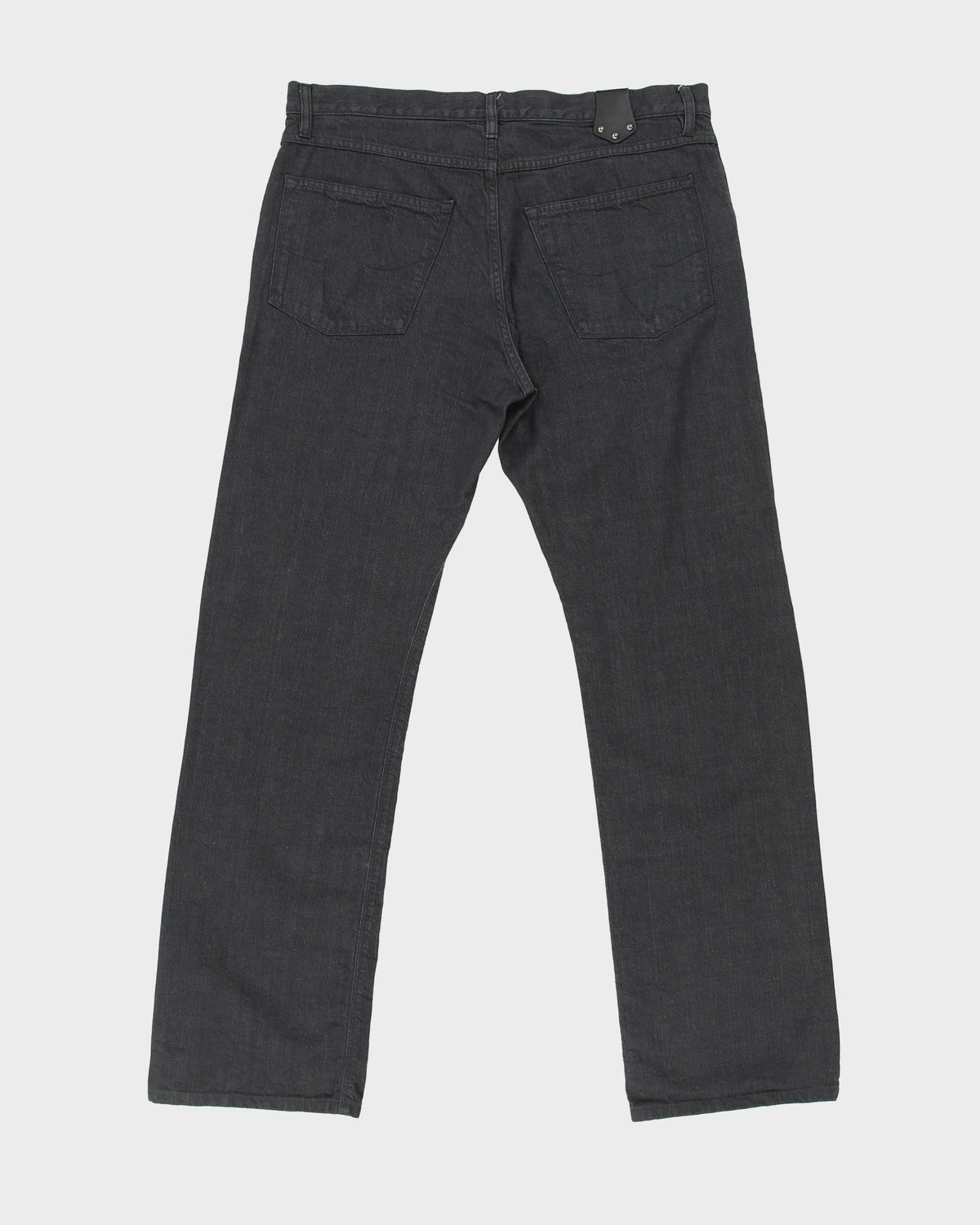 Vintage F/W 2009 Louis Vuitton By Marc Jacobs Damier Mid Rise Embroidered Quatrefoil Pocket Relaxed Fit Straight Leg Denim Jeans - W36 L32