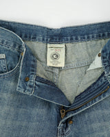 Vintage Y2K 00s G-Unit Patch Embroidered Stone Wash Wide Leg Denim Jeans - W36 L29