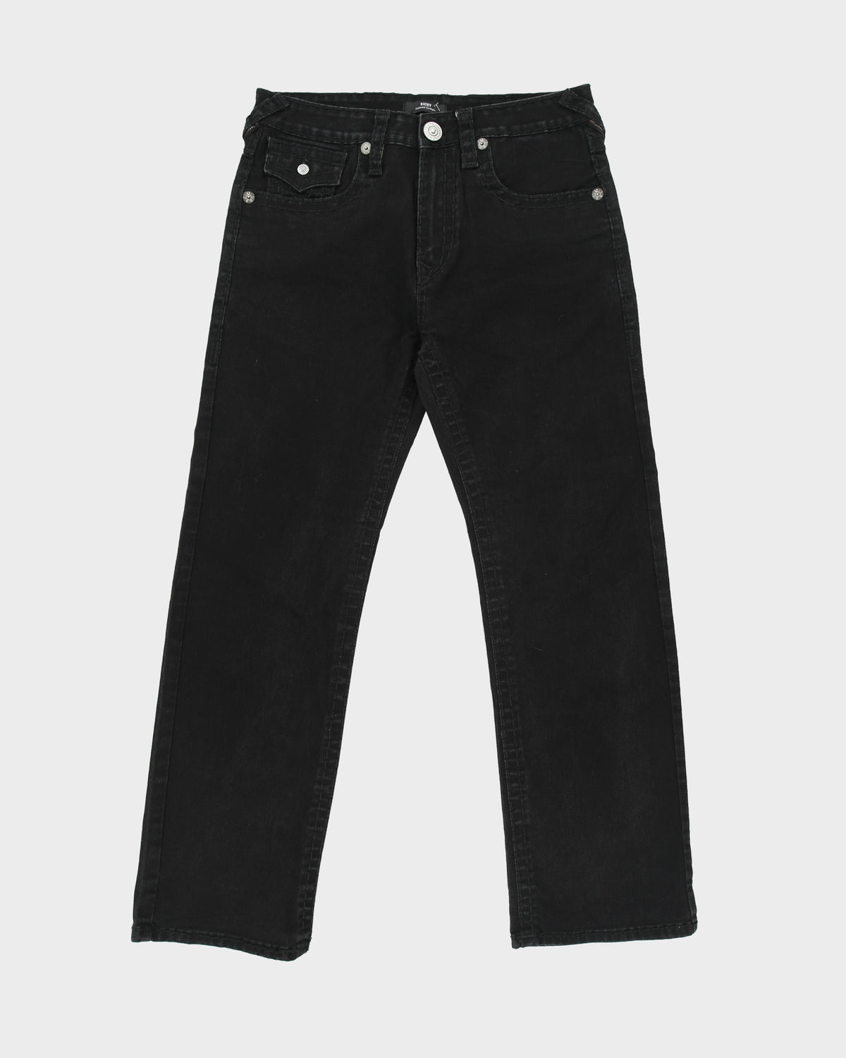 Vintage True Religion Mid Rise Ricky Super T Flap Pocket Relaxed Straight Leg Denim Jeans - W32 L31
